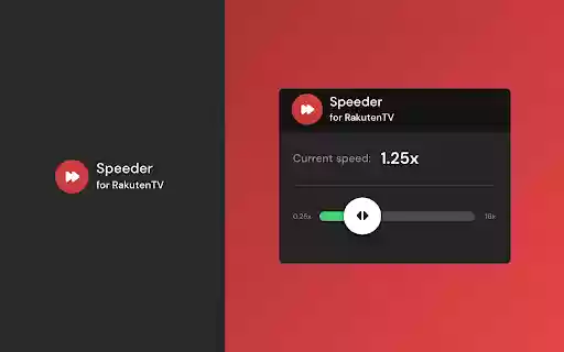 Speeder for Rakuten TV: adjust playback speed  from Chrome web store to be run with OffiDocs Chromium online