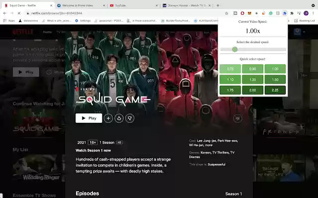 SpeedUp: Netflix, Prime videos  from Chrome web store to be run with OffiDocs Chromium online