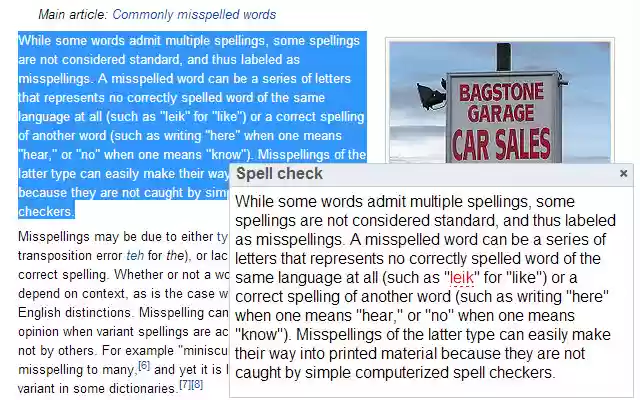 Spell Check  from Chrome web store to be run with OffiDocs Chromium online