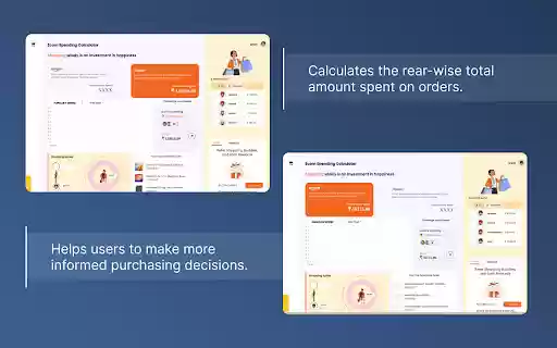 Spending Calculator for Amazon™ and Flipkart™  from Chrome web store to be run with OffiDocs Chromium online