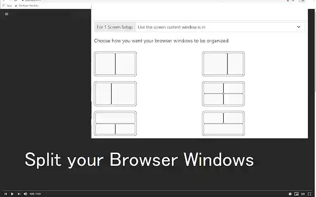 Split Screen for Google Chrome  from Chrome web store to be run with OffiDocs Chromium online