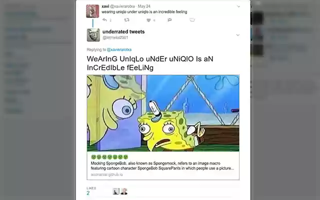 spongemock for twitter  from Chrome web store to be run with OffiDocs Chromium online