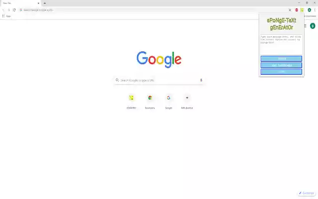 Sponge Text Generator  from Chrome web store to be run with OffiDocs Chromium online