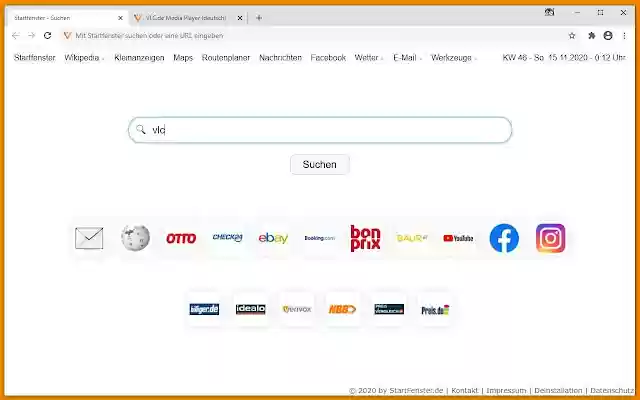 Sponsored Search Startfenster by VLC Plus  from Chrome web store to be run with OffiDocs Chromium online