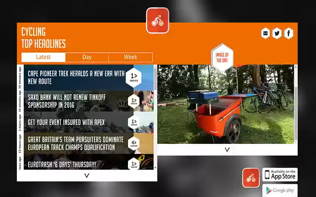 Sportfusion Cycling News  from Chrome web store to be run with OffiDocs Chromium online
