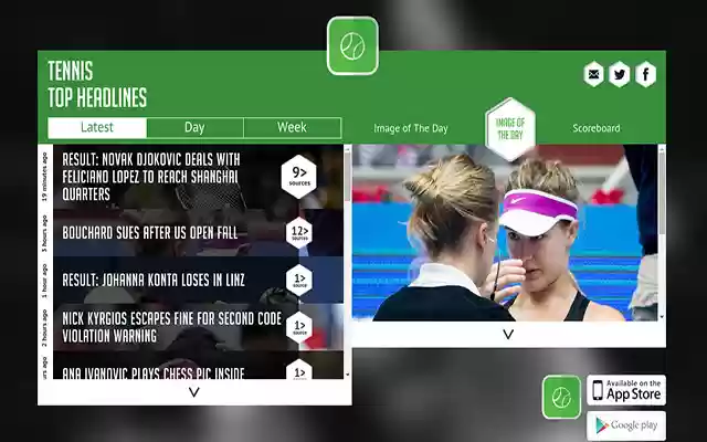 Sportfusion Tennis News from Chrome web store to be run with OffiDocs Chromium online Sportfusion Tennis News from Chrome web store to be run with OffiDocs Chromium online