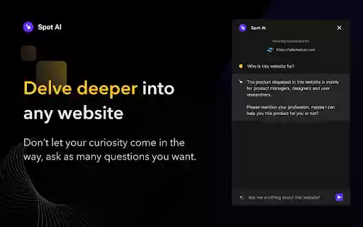 Spot Ai  from Chrome web store to be run with OffiDocs Chromium online