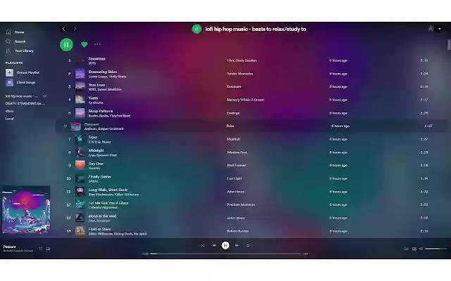 Spotify Dynamic Theme Plus  from Chrome web store to be run with OffiDocs Chromium online