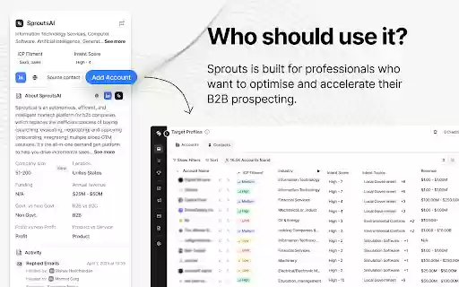 Sprouts B2B Contact Info Finder  from Chrome web store to be run with OffiDocs Chromium online