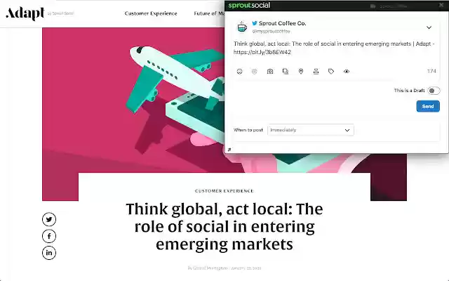 Sprout Social  from Chrome web store to be run with OffiDocs Chromium online
