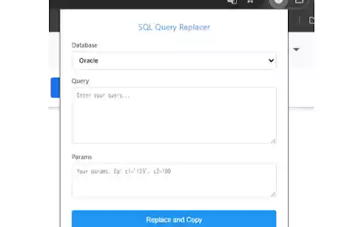 SQL Query Replacer  from Chrome web store to be run with OffiDocs Chromium online