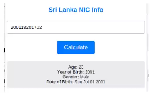 Sri Lanka NIC Info from Chrome web store to be run with OffiDocs Chromium online Sri Lanka NIC Info from Chrome web store to be run with OffiDocs Chromium online