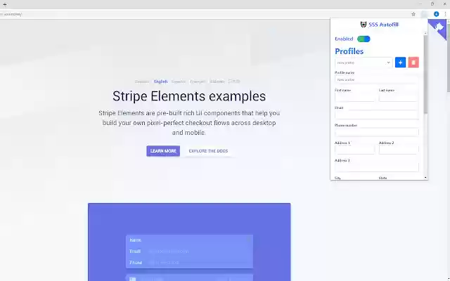 SSS Autofill  from Chrome web store to be run with OffiDocs Chromium online