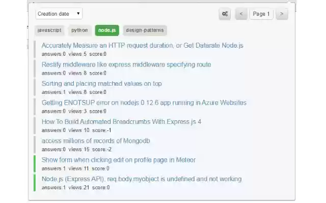 Stack Overflow Extension  from Chrome web store to be run with OffiDocs Chromium online