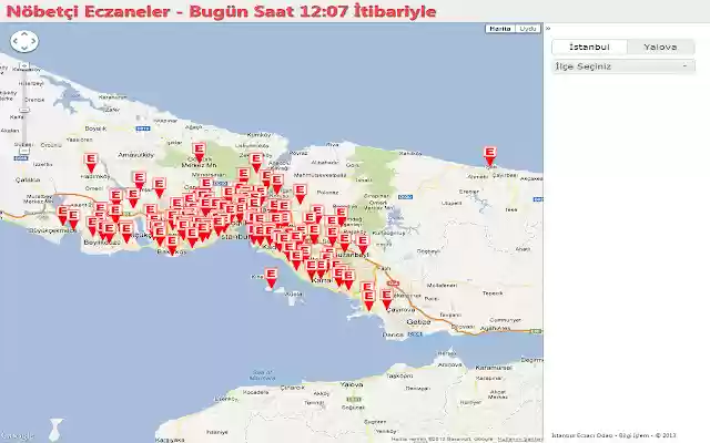 İstanbul Nöbetçi Eczaneler from Chrome web store to be run with OffiDocs Chromium online İstanbul Nöbetçi Eczaneler from Chrome web store to be run with OffiDocs Chromium online