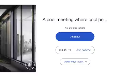 Standby and Join ON TIME for Google Meet  from Chrome web store to be run with OffiDocs Chromium online