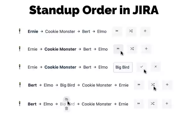 Standup order in JIRA  from Chrome web store to be run with OffiDocs Chromium online