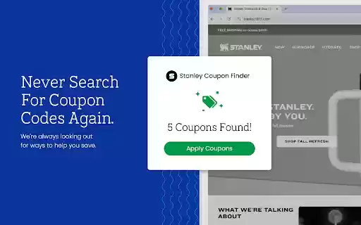 Stanley Coupon Finder Official Coupons  Best Deals  from Chrome web store to be run with OffiDocs Chromium online