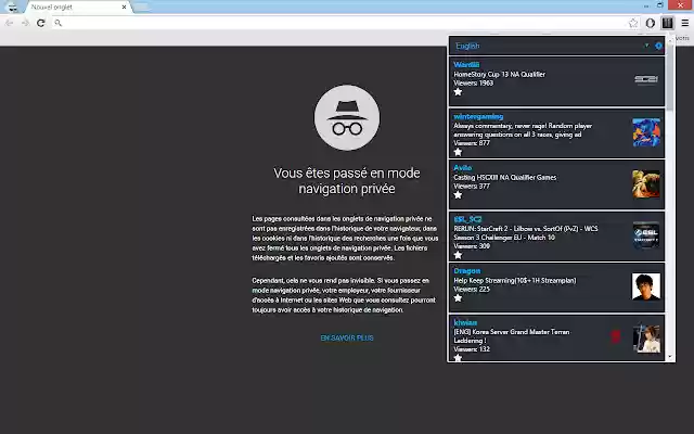 Starcraft 2 Streams  from Chrome web store to be run with OffiDocs Chromium online