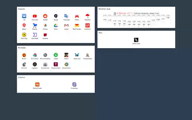 Start New Tab Page  from Chrome web store to be run with OffiDocs Chromium online