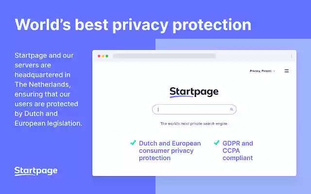 Startpage — Private Search Engine  from Chrome web store to be run with OffiDocs Chromium online