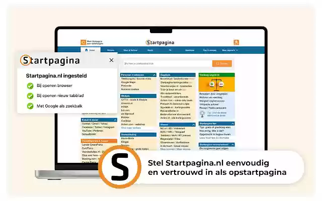 Startpagina.nl: nieuws, weer, verkeer en meer  from Chrome web store to be run with OffiDocs Chromium online