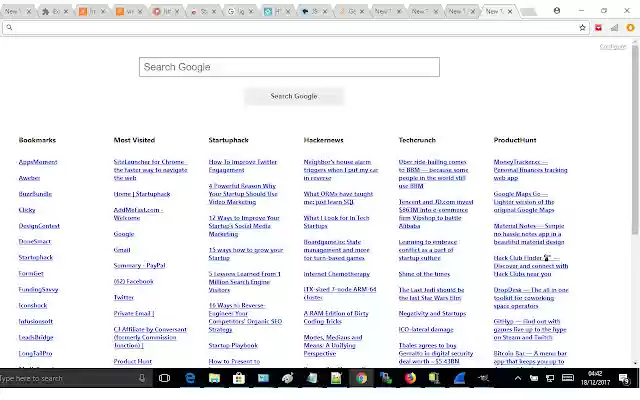 Startuphack New Tab Page Extension from Chrome web store to be run with OffiDocs Chromium online Startuphack New Tab Page Extension from Chrome web store to be run with OffiDocs Chromium online