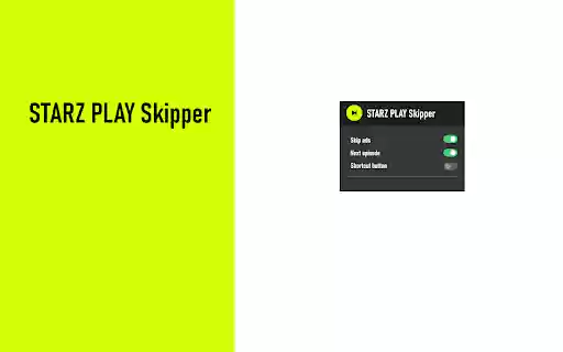 STARZ PLAY Skipper: skip ads  more  from Chrome web store to be run with OffiDocs Chromium online