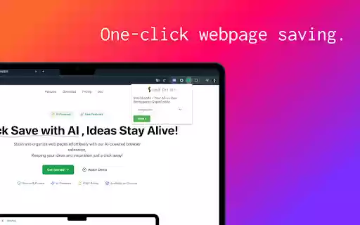 StashForMe  from Chrome web store to be run with OffiDocs Chromium online