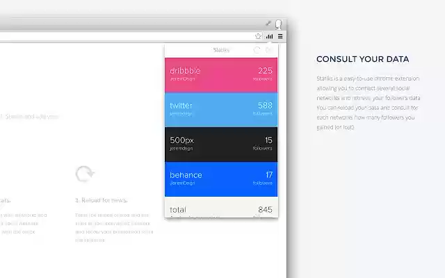 Statiks  from Chrome web store to be run with OffiDocs Chromium online