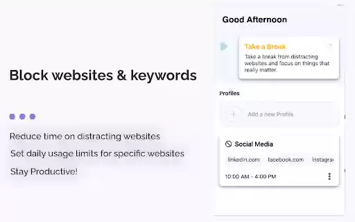 Stay Focused: Block websites  stay productive!  from Chrome web store to be run with OffiDocs Chromium online