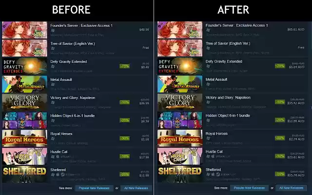 Steam AUD from Chrome web store to be run with OffiDocs Chromium online Steam AUD from Chrome web store to be run with OffiDocs Chromium online