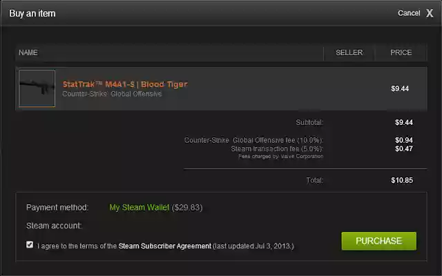 Steam Market Auto Agree  from Chrome web store to be run with OffiDocs Chromium online