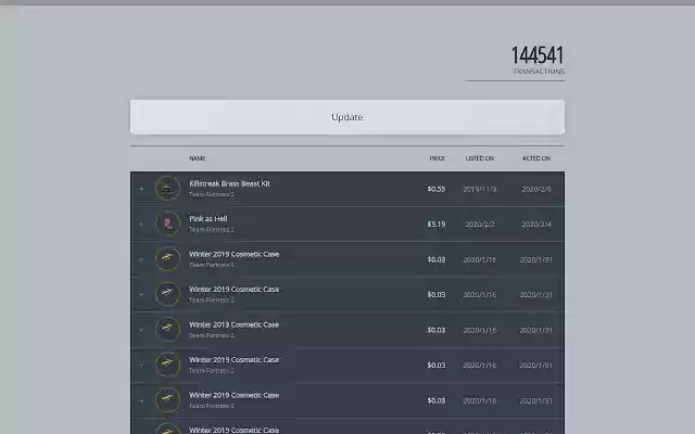 Steam Market History Cataloger  from Chrome web store to be run with OffiDocs Chromium online