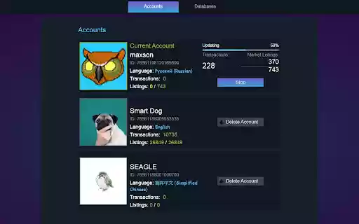 Steam Market History Tool  from Chrome web store to be run with OffiDocs Chromium online