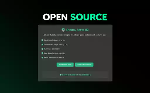 Steam Stats IQ from Chrome web store to be run with OffiDocs Chromium online Steam Stats IQ from Chrome web store to be run with OffiDocs Chromium online