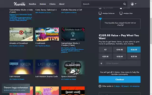 Steam tags for Humble Bundle from Chrome web store to be run with OffiDocs Chromium online Steam tags for Humble Bundle from Chrome web store to be run with OffiDocs Chromium online