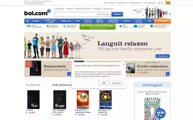 Steun stichting Luz Alba via Sponsorkliks.com  from Chrome web store to be run with OffiDocs Chromium online