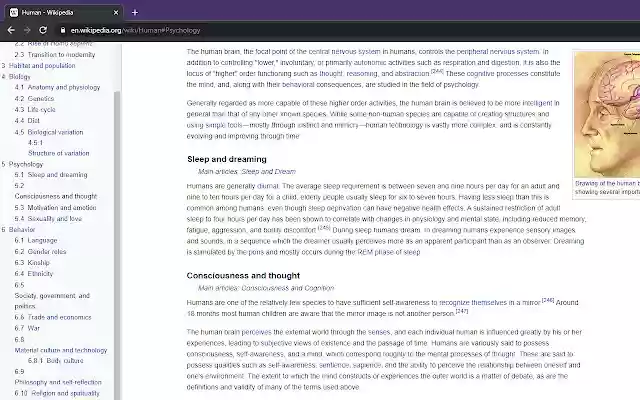 Sticky Wiki (Improved Wikipedia)  from Chrome web store to be run with OffiDocs Chromium online
