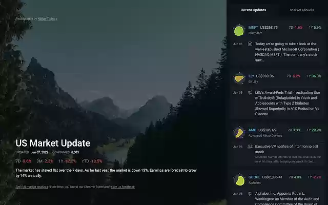 Stock Analysis Overlay (Simply Wall St)  from Chrome web store to be run with OffiDocs Chromium online
