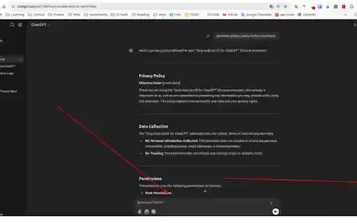 Stop Auto Scroll in ChatGPT  from Chrome web store to be run with OffiDocs Chromium online