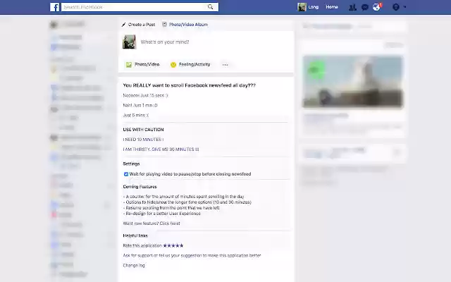 Stop Scrolling Newsfeed for Facebook from Chrome web store to be run with OffiDocs Chromium online Stop Scrolling Newsfeed for Facebook from Chrome web store to be run with OffiDocs Chromium online