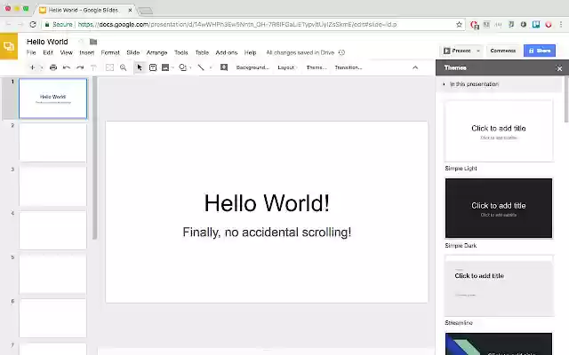 Stop Slide Scrolling in Google Presentation from Chrome web store to be run with OffiDocs Chromium online Stop Slide Scrolling in Google Presentation from Chrome web store to be run with OffiDocs Chromium online