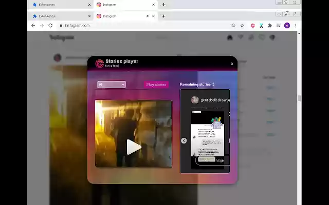 Stories player  from Chrome web store to be run with OffiDocs Chromium online