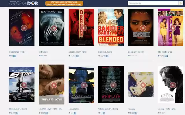 StreamDor 20,000 free movies  from Chrome web store to be run with OffiDocs Chromium online