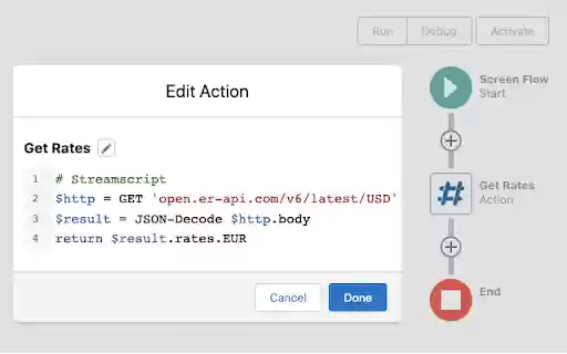 Streamscript Syntax Highlighter  from Chrome web store to be run with OffiDocs Chromium online