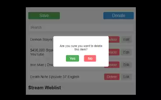 Stream Weblist  from Chrome web store to be run with OffiDocs Chromium online
