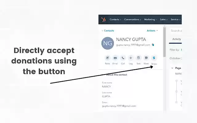 Stripe payment button  from Chrome web store to be run with OffiDocs Chromium online