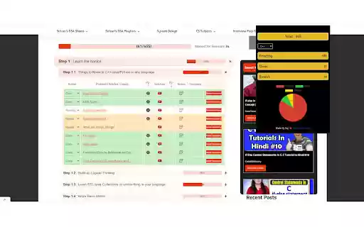 Striver SDE Sheet Assistant  from Chrome web store to be run with OffiDocs Chromium online