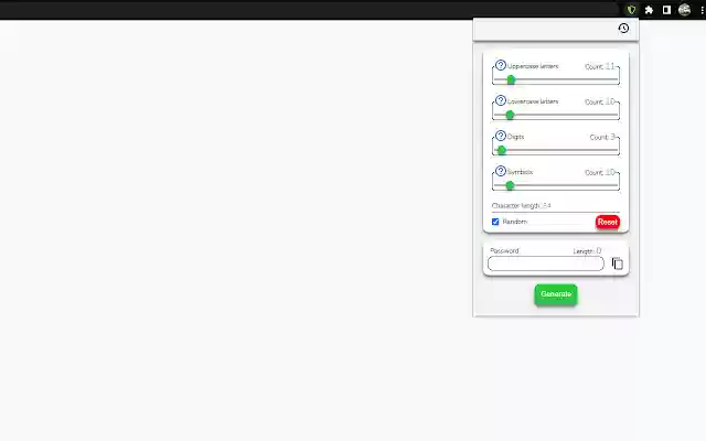 Strong Password Generator  from Chrome web store to be run with OffiDocs Chromium online